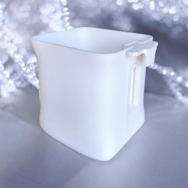 Aquariengarten Logo kapillare Vase white von inten