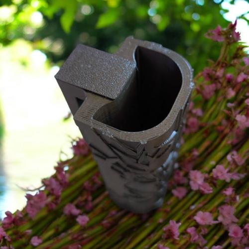 CapillaBamboo Lucky Bamboo Vase von Aquariengarten in schwarz