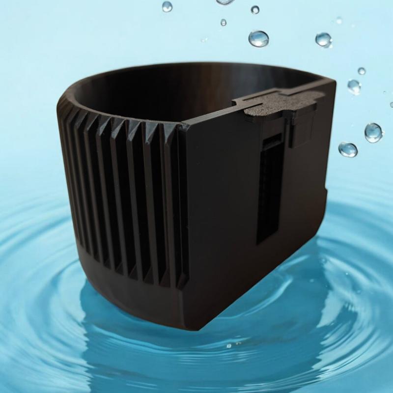 CapillaPoni Ribbed  kapillare Vase blac