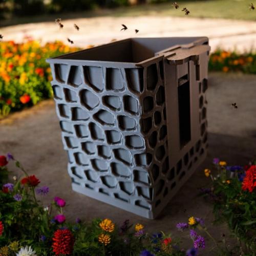 CapillaPonic "Bee House" höhenverstellbares Aquaponic Pflanzgefäß in black